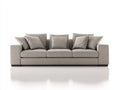 Canapé droit-Cuir-228x94x86 cm-Gris-Style contemporain